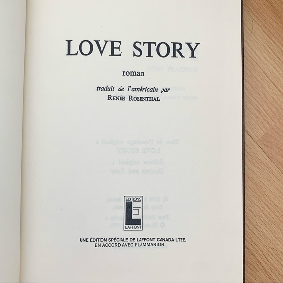 LOVE STORY Vintage 1970 Hardcover Book in French - Picture 2 of 5